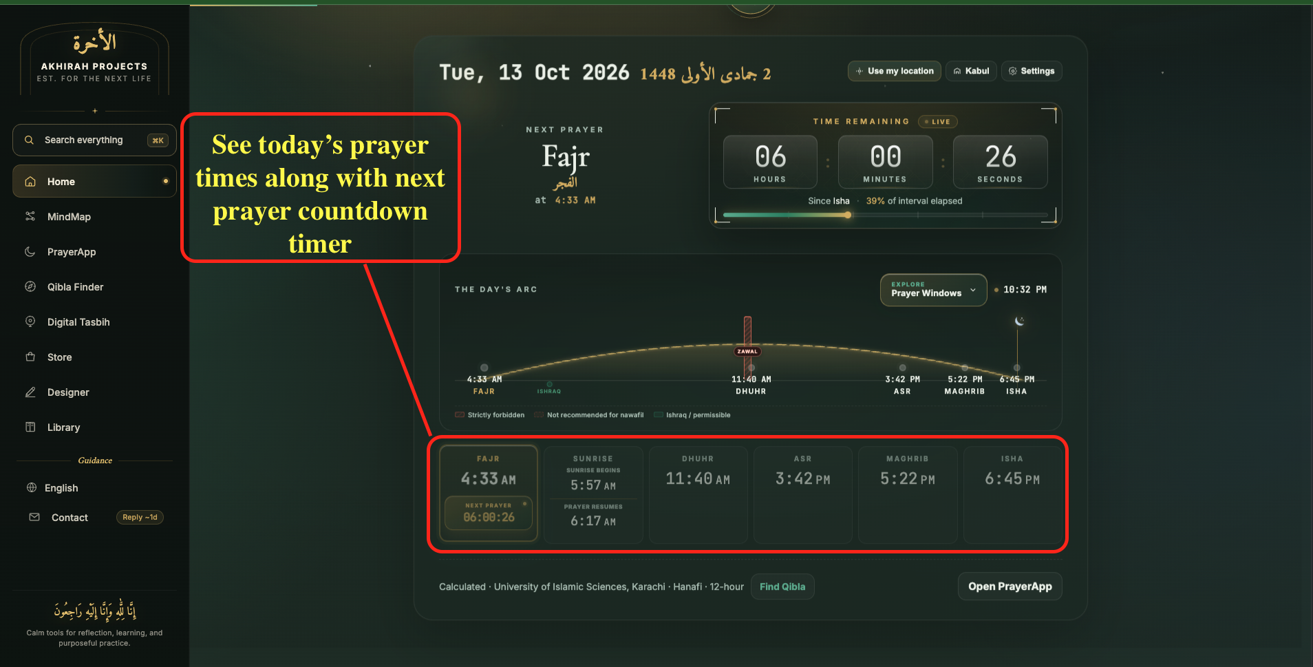 prayer times